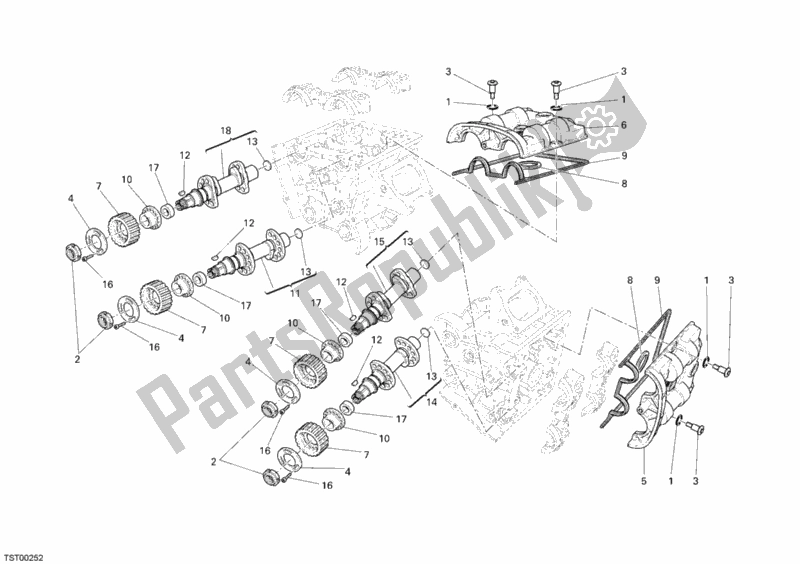 Toutes les pièces pour le Arbre à Cames du Ducati Superbike 1198 S USA 2009